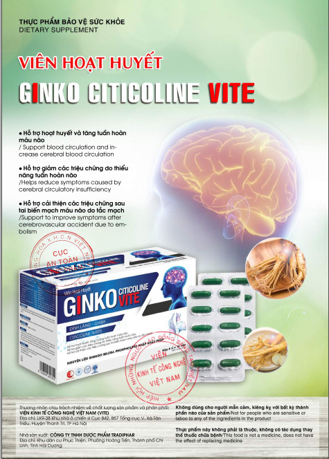 Viên hoạt huyết GINKO CITICOLINE VITE