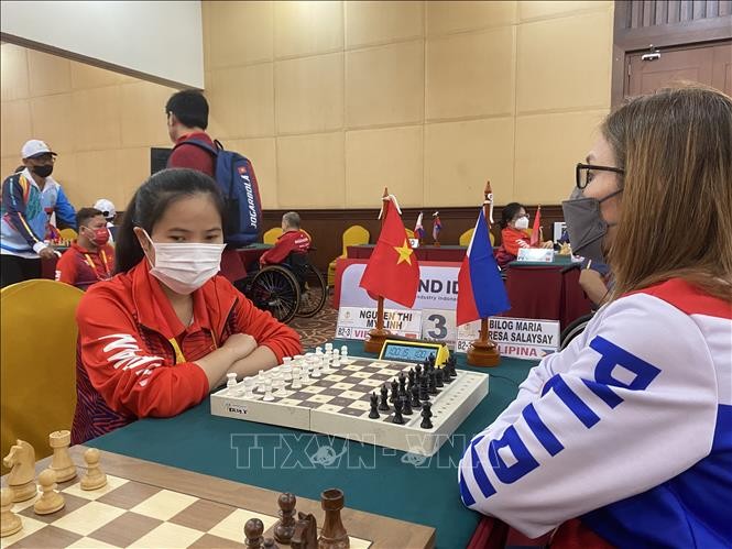 Đoàn Việt Nam dẫn đấu bộ môn cờ vua ASEAN Para Games 2022