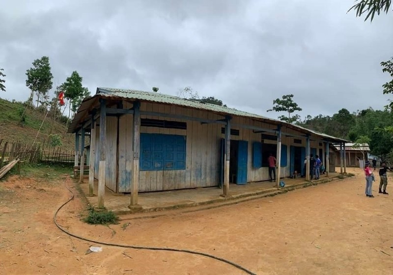 Điểm trường Ông Dũ, Trường Phổ thông dân tộc bán trú Tiểu học Trà Vân (Nam Trà My, Quảng Nam) trước khi được xây dựng mới. ảnh 2