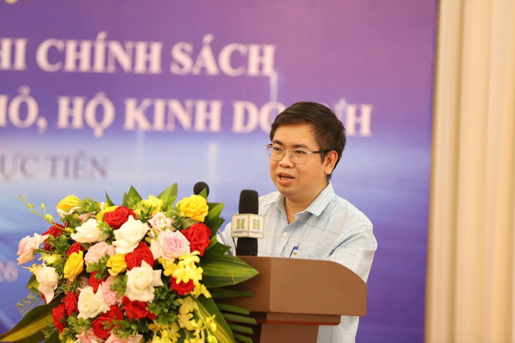 Ông Cao Đăng Vinh – Phó Cục trưởng Cục Pháp luật Dân sự - Kinh tế (Bộ Tư pháp) phát biểu
