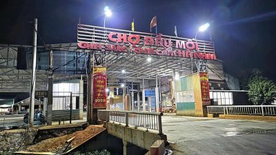 Dự án chợ trung chuyển gia súc, gia cầm xã Bình An - nơi Đoàn kiểm tra liên ngành tỉnh Ninh Bình phát hiện nhiều tồn tại, vi phạm.